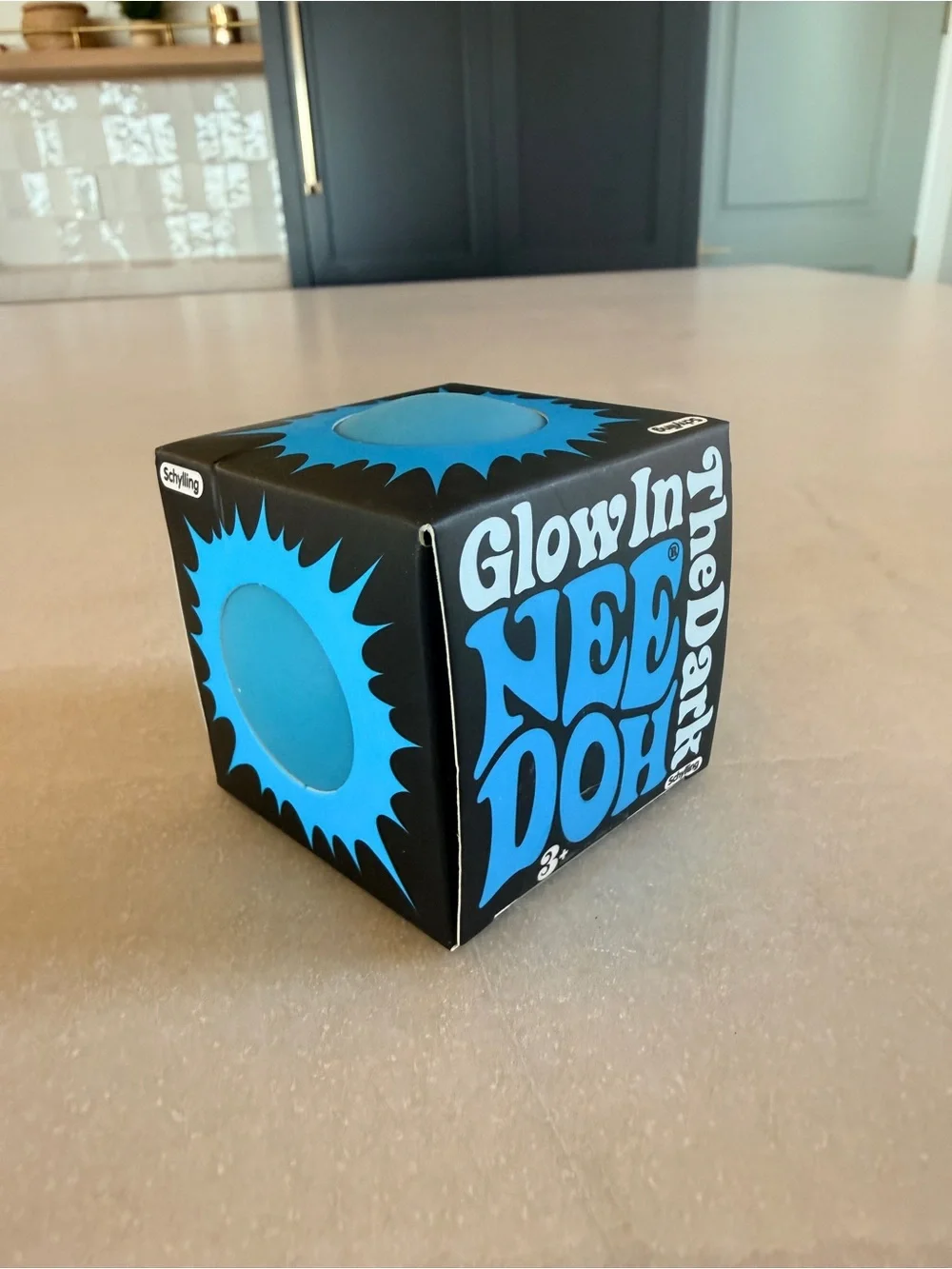 NIB Authentic Glow in the Dark NeeDoh Blue Sensory Fidget Toy Schylling